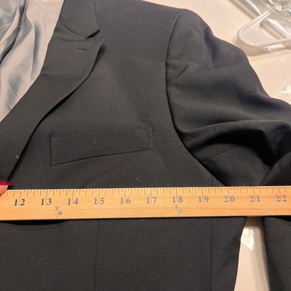 Pronto Uomo Black Wool Blend Sport Coat Blazer Jacket Size 42S - Picture 6 of 10